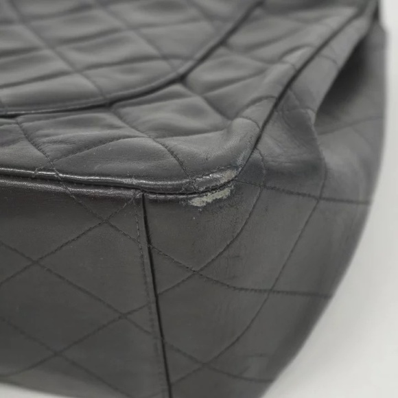 Authentic CHANEL JUMBO black lambskin quilted bag - Picture 10 of 16
